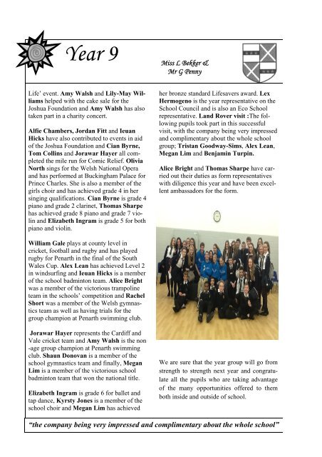 to download a copy of this Newsletter - Stanwell School