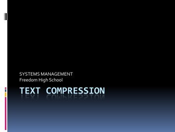 Text compression