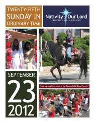 September 23, 2012 - Nativity of Our Lord Catholic Church