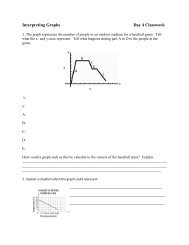 Interpreting Graphs Day 4 Classwork - Van Ripers Math Class