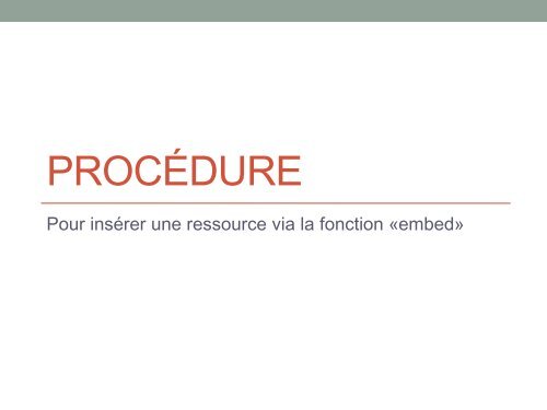 RESSOURCES