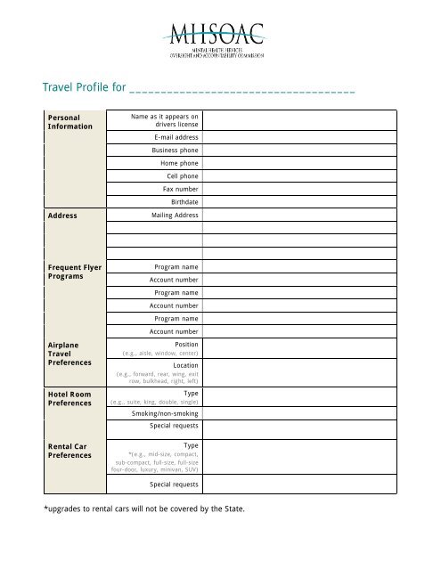 Travel Profile Template 2013 2024 Form Fill Out And S - vrogue.co