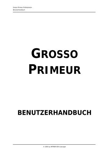 Komplettes Handbuch - Grosso Primeur