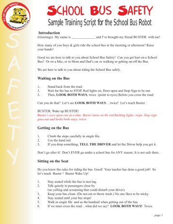 Script #3 - NC School Bus Safety Web