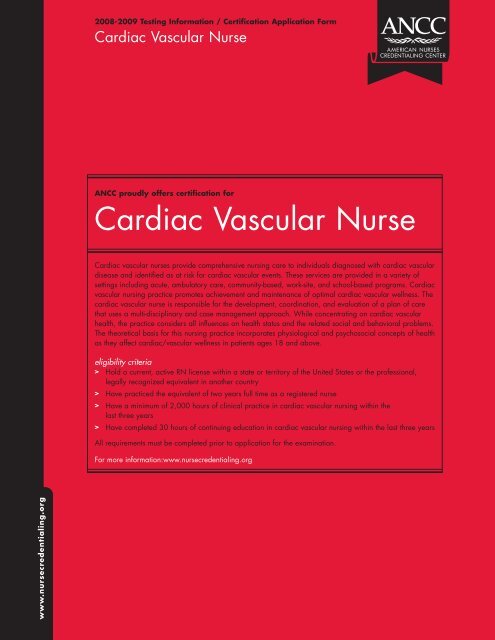 ANCC-CVNCatalog .pdf - Society for Vascular Nursing