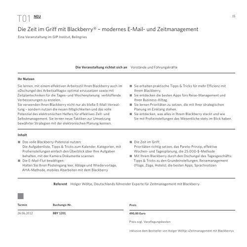 TAGUNGEN PROGRAMM 2012 MANAGEMENT - ABG