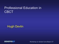 Professional Education in CBCT - Prof. Hugh Devlin - SEDENTEXCT