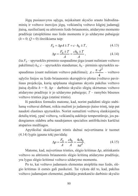 skysÃ„ÂiÃ…Â³ mechanika. hidrauliniÃ…Â³ ir pneumatiniÃ…Â³ sistemÃ…Â³ elementai ir ...