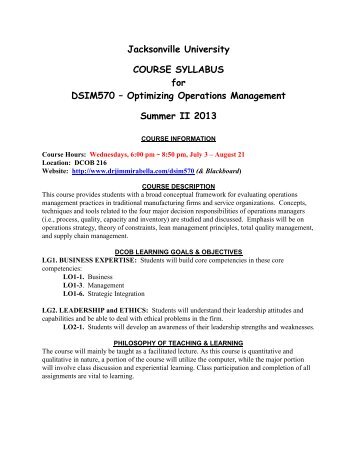 DSIM570 Syllabus Summer II 2013 - DrJimMirabella.com