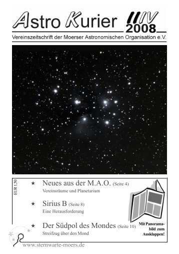 Neues aus der MAO - Moerser Astronomische Organisation eV