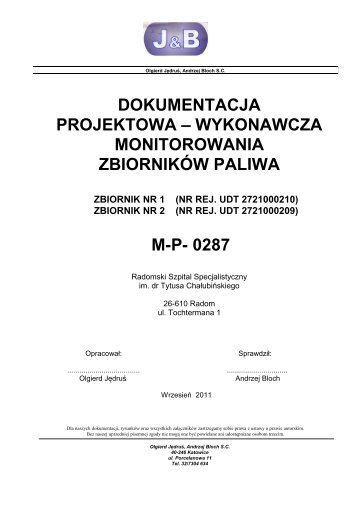 M-P- 0287.pdf - Radomski Szpital Specjalistyczny im. dr. Tytusa ...