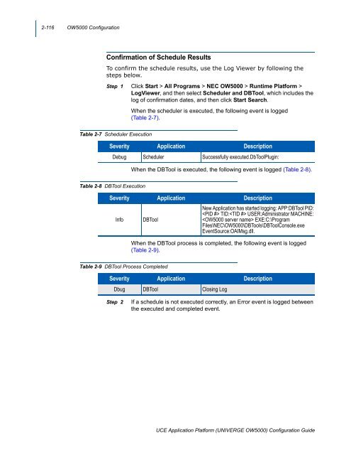 UNIVERGE OW5000 Configuration Guide - NEC Corporation of ...