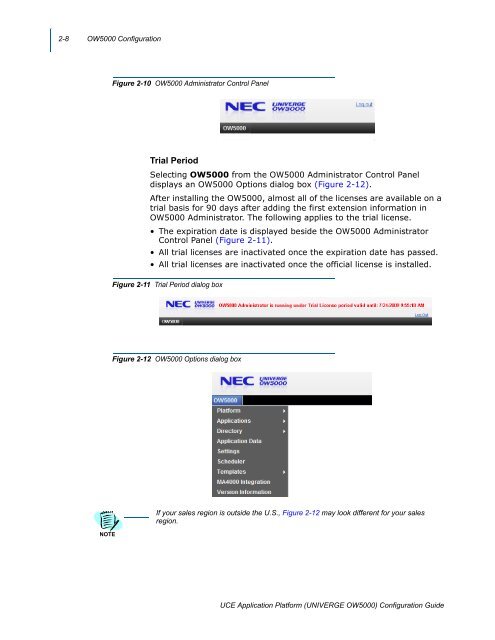 UNIVERGE OW5000 Configuration Guide - NEC Corporation of ...