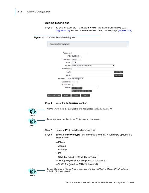 UNIVERGE OW5000 Configuration Guide - NEC Corporation of ...