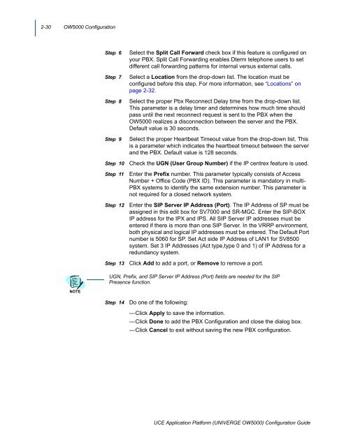 UNIVERGE OW5000 Configuration Guide - NEC Corporation of ...