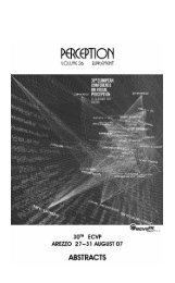 ECVP 2007 Abstract Supplement - Perception