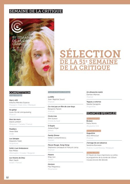 Lettre nÂ°40_2504.indd - Semaine de la Critique