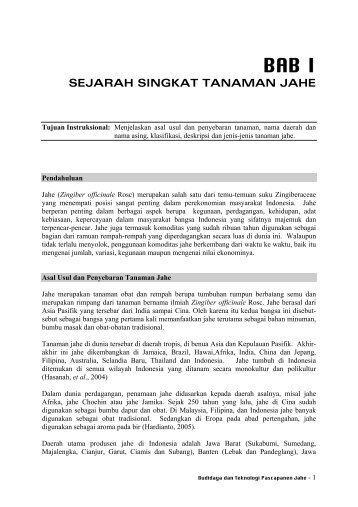SEJARAH SINGKAT TANAMAN JAHE - USUpress