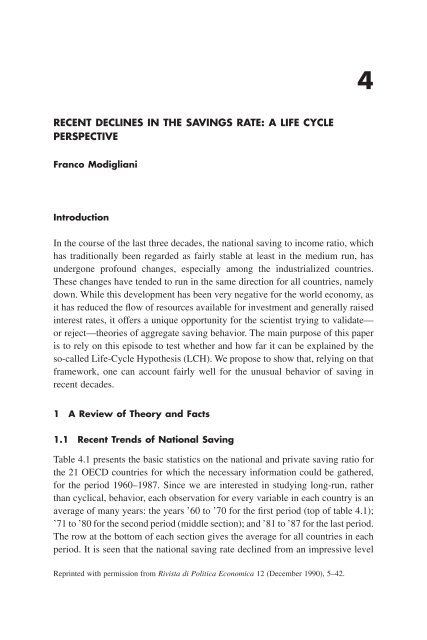 "Life Cycle" Hypothesis of Saving: Aggregate ... - Arabictrader.com