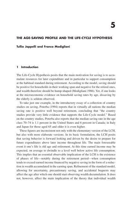"Life Cycle" Hypothesis of Saving: Aggregate ... - Arabictrader.com