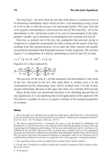 "Life Cycle" Hypothesis of Saving: Aggregate ... - Arabictrader.com