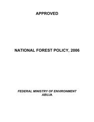 APPROVED NATIONAL FOREST POLICY, 2006 - FAO