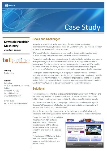 Kawasaki Precision Machinery Goals and Challenges Solutions