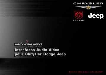 Interfaces Audio Video pour Chrysler Dodge Jeep - Davicom ...