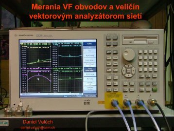 Merania s VNA – šírka pásma detektora