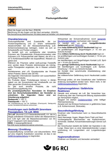 Gesamtes Datenblatt - GisChem