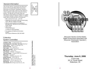 2 0 0 6 Th - Central States Water Environment Association, CSWEA