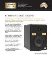 Grover Notting CODE 4 Brochure - ATT Audio Controls