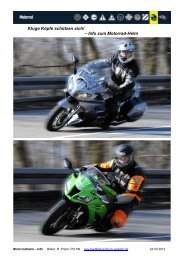Kluge Köpfe schützen sich!  – Info zum Motorrad-Helm