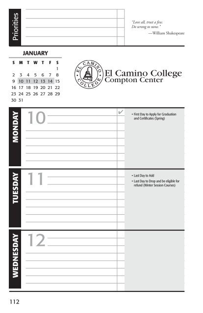 2010-2011 student handbook - El Camino College Compton Center