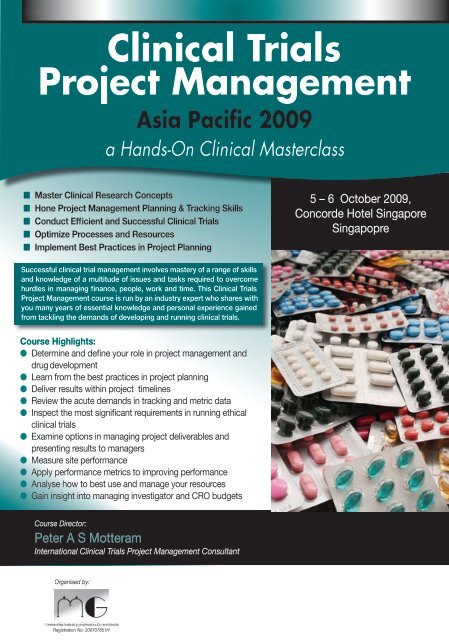 Clinical Trials Project Management Asia Pacific 2009