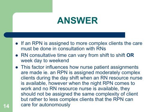 Presentation - RN/RPN Scope of Practice - Ontario Nurses ...