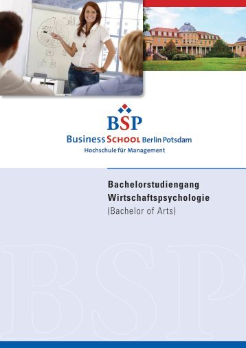 Bachelorstudiengang Wirtschaftspsychologie - BSP Business ...