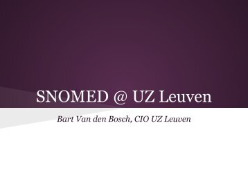 SNOMED @ UZ Leuven