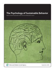 The Psychology of Sustainable Behavior - Minnesota Pollution ...