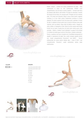 Lacul lebedelor - Costume de balet - Benefis