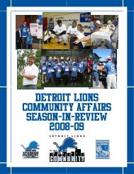 detroit lions community affairs season-in-review 2008-09