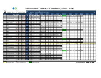 itinerario vigente a partir del 16 de enero de 2013 / alameda - linares