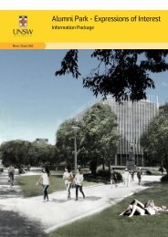 Alumni Park - Expressions of Interest - UNSW Facilities Management
