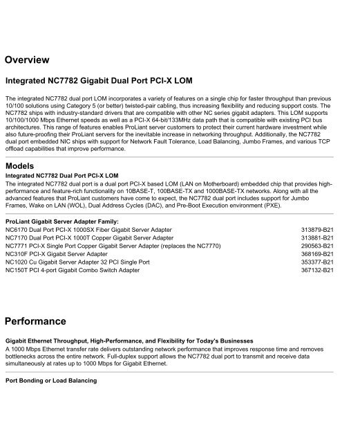 EMBEDDED NC7782 PCI-X GIGABIT SERVER ADAPTER DRIVER FOR MAC DOWNLOAD EMBEDDED NC7782 PCI-X GIGABIT SERVER ADAPTER 64BIT DRIVER