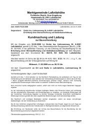 Marktgemeinde Laßnitzhöhe Kundmachung und Ladung