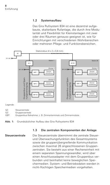 Gira Rufsystem 834 - Systemgrundlagen