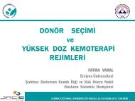 yÃ¼ksek doz kemoterapi - Kemik Ä°liÄi Nakli HemÅireliÄi DerneÄi