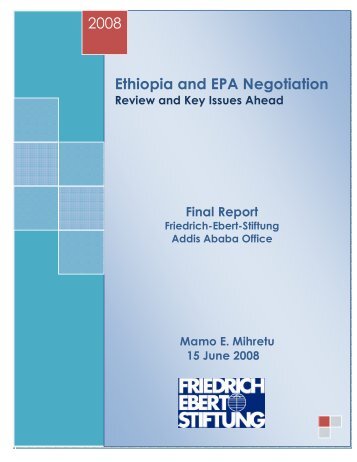 Ethiopia and EPA Negotiation 2008 - FES Ethiopia