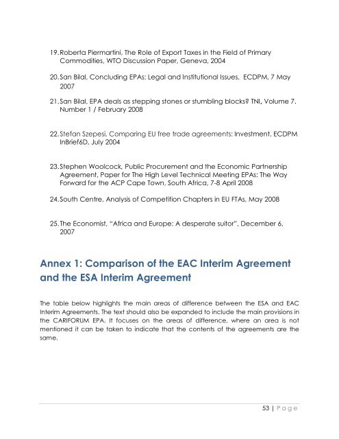 Ethiopia and EPA Negotiation 2008 - FES Ethiopia