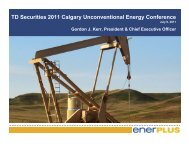 TD Securities 2011 Calgary Unconventional Energy ... - Enerplus